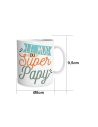 Mug "Le mug du Super papy" - Dimensions : 11,5 x 8 x 9,7 cm