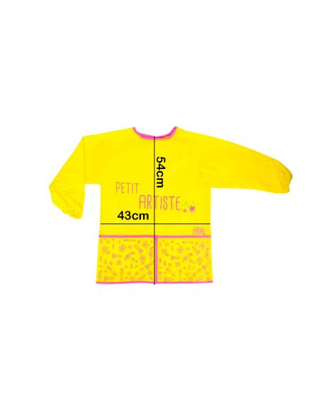 Tablier Manche Longue pour Enfant 3 - 8 ans Imprimé "PETIT ARTISTE" / Taille Unique
