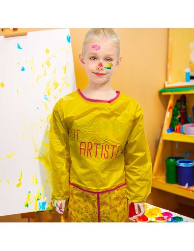 Tablier Manche Longue pour Enfant 3 - 8 ans Imprimé "PETIT ARTISTE" / Taille Unique