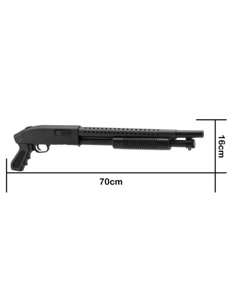 Pack airsoft Fusil à pompe M500 / Lunette de Protection / 600 billes 0,20gr