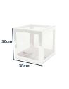 Cube Décoratif Transparent / Dimensions : 30 x 30 x 30 cm