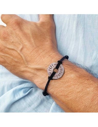 Bracelet Homme "Papy d'Amour" - Taille Unique
