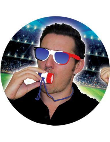 Mini Trompette Tricolore - Dimension : 7 x 5 x 4cm