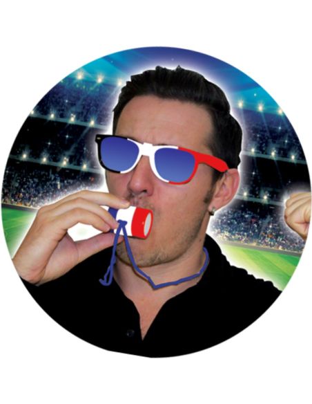 Mini Trompette Tricolore - Dimension : 7 x 5 x 4cm