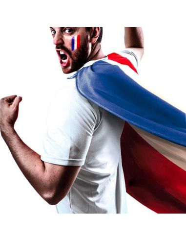 Cape Bleu, Blanc, Rouge - Taille Unique