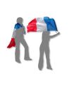 Cape Bleu, Blanc, Rouge - Taille Unique