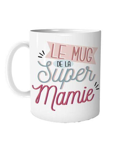 Mug "Le Mug de la Super Mamie"- Dimensions : 11,5 x 9,7 x 8 cm