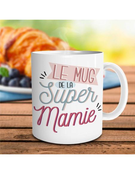 Mug "Le Mug de la Super Mamie"- Dimensions : 11,5 x 9,7 x 8 cm