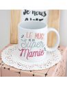 Mug "Le Mug de la Super Mamie"- Dimensions : 11,5 x 9,7 x 8 cm