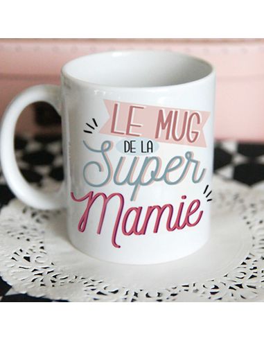 Mug "Le Mug de la Super Mamie"- Dimensions : 11,5 x 9,7 x 8 cm