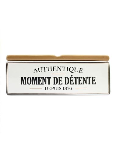 Cendrier Carré "Moment de Detente"/ Dimensions : 16 x 16 x 6 cm