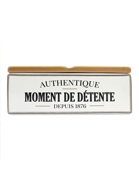 Cendrier Carré "Moment de Detente"/ Dimensions : 16 x 16 x 6 cm
