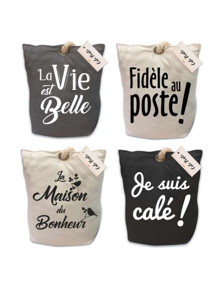 Cale Porte avec Texte - 4 Modèles Différents