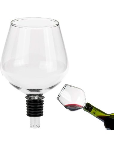 Accessoire de Table / Verseur pour Bouteille en Verre avec Joint Silicone "Verre de Vin"