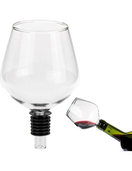 Accessoire de Table / Verseur pour Bouteille en Verre avec Joint Silicone "Verre de Vin"