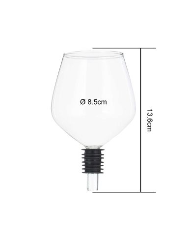 Accessoire de Table / Verseur pour Bouteille en Verre avec Joint Silicone "Verre de Vin"