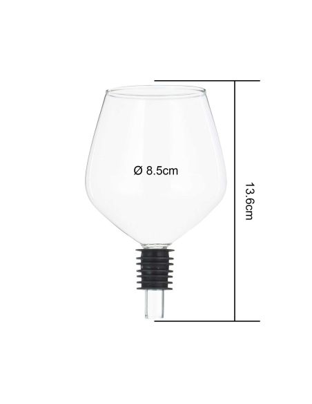 Accessoire de Table / Verseur pour Bouteille en Verre avec Joint Silicone "Verre de Vin"