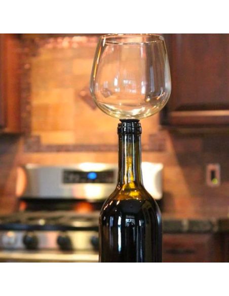 Accessoire de Table / Verseur pour Bouteille en Verre avec Joint Silicone "Verre de Vin"