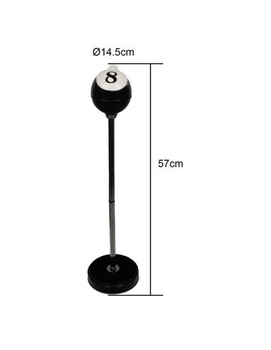 Cendrier Haut Boule Billard / Hauteur Réglable : 37 cm ou 59 cm