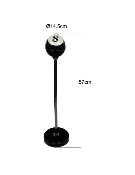 Cendrier Haut Boule Billard / Hauteur Réglable : 37 cm ou 59 cm