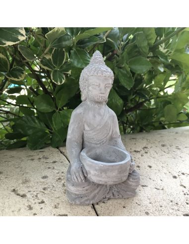 Objet de Décoration / Bougeoir Bouddha pour Bougie Chauffe-Plat / Dimensions : 15,5 x 8 x 9 cm