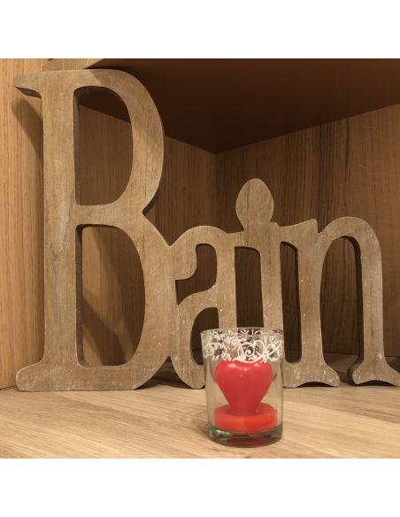 Bougie en Forme de CÅ“ur dans Verre / 3 Couleurs au choix : Rouge-Rose-Blanc / Dimensions : 6,5x5 cm