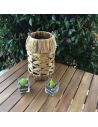 Lot de 2 Bougies Forme Cactus avec Verrine / Dimension : 5,3 x 5,5 cm
