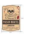 Lot de 6 Etiquettes pour Bouteilles Halloween / Dimensions : 13 x 9 cm