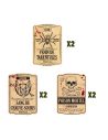 Lot de 6 Etiquettes pour Bouteilles Halloween / Dimensions : 13 x 9 cm