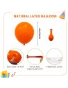 20 Ballons Orange / Dimensions : 30 x 30 cm