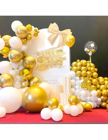 Sachet de 25 Ballons Dorés - Dimensions : 30 x 30 cm