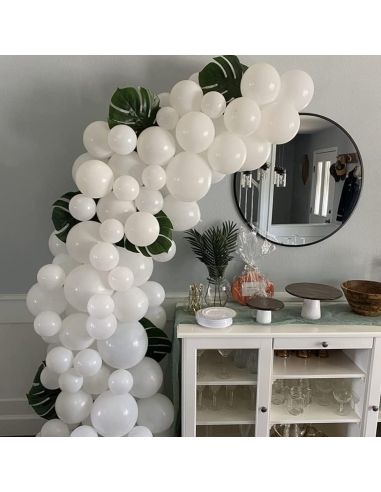 Sachet de 25 Ballons Blanc - Dimensions : 30 x 30 cm