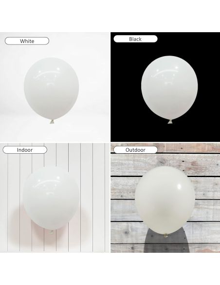 Sachet de 25 Ballons Blanc - Dimensions : 30 x 30 cm