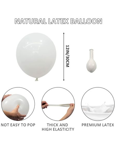 Sachet de 25 Ballons Blanc - Dimensions : 30 x 30 cm