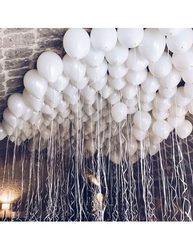 Sachet de 25 Ballons Blanc - Dimensions : 30 x 30 cm