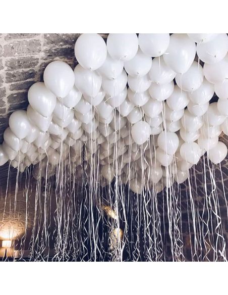 Sachet de 25 Ballons Blanc - Dimensions : 30 x 30 cm