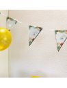 Guirlande de 10 Fanions "Joyeuse Retraite" Tropical - Dimensions : 300 x 21 cm.