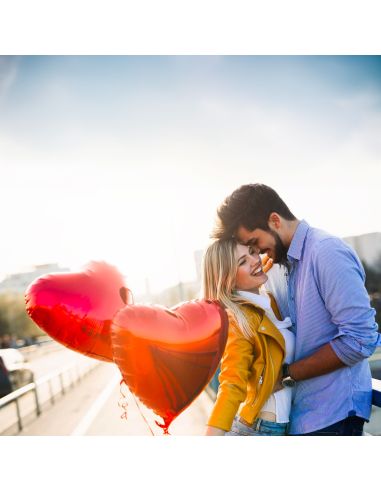 Ballon Aluminium en Cœur Rouge / Dimension : 45 cm