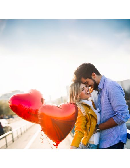 Ballon Aluminium en Cœur Rouge / Dimension : 45 cm