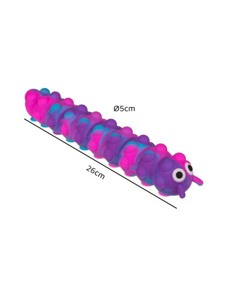 Jouet pour Enfant / Fidget Pop N' Stick Chenille à ventouses / Dimension: 26x5x5 cm