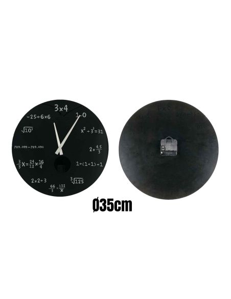 Décoration / Horloge Murale Mathématiques en verre / Diamètre : 35 cm