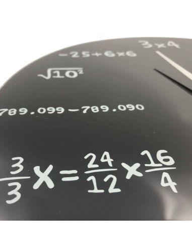 Décoration / Horloge Murale Mathématiques en verre / Diamètre : 35 cm