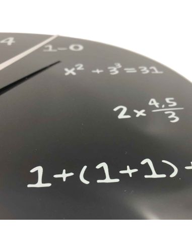 Décoration / Horloge Murale Mathématiques en verre / Diamètre : 35 cm