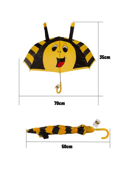 Parapluie fantaisie pour Enfants  - Dimensions ouvert : 59 x 70 cm