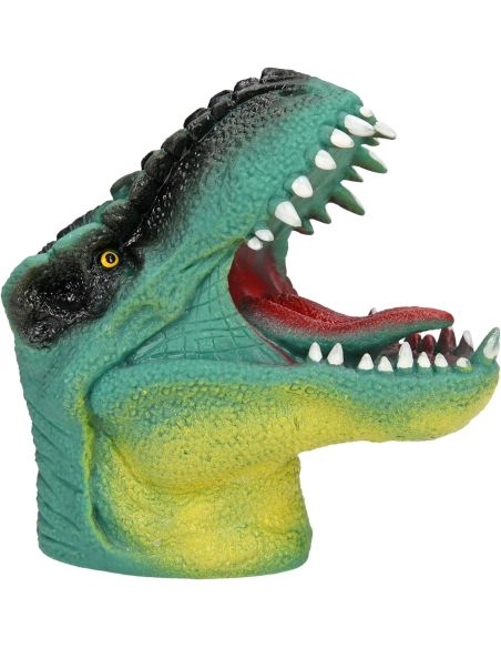 Marionnette en Plastique en Forme de Tête de Dinosaure Féroce / Dimensions : 15 x 11 x 9 cm