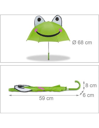 Parapluie fantaisie pour Enfants  - Dimensions ouvert : 59 x 70 cm