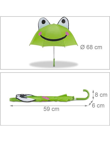 Parapluie fantaisie pour Enfants  - Dimensions ouvert : 59 x 70 cm
