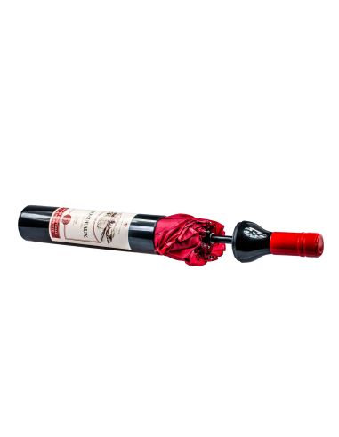 Parapluie en Forme de Bouteille De Vin Rouge - Dimensions ouvert : 61 x 90 cm