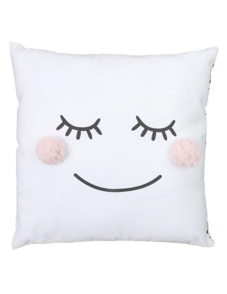 Coussin Déco Enfant "Pompon" / Dimensions : 40x40x10cm / Matière : Polyester