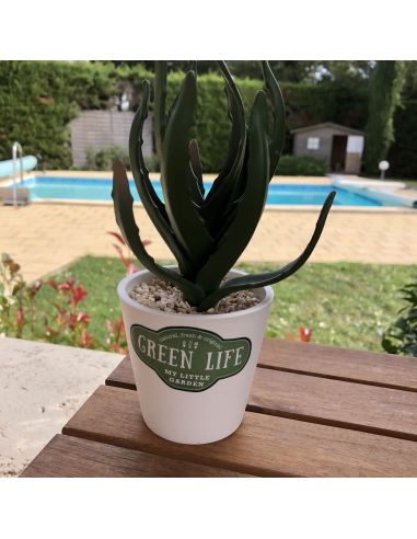 Plante Artificielle en Pot Blanc